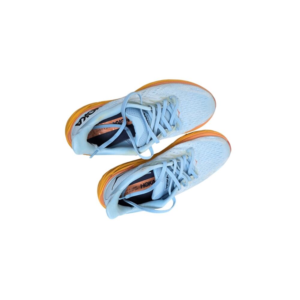 Hoka One One Clifton 8 Women’s Size 9B Summer Song Ice Flow Running Shoes.